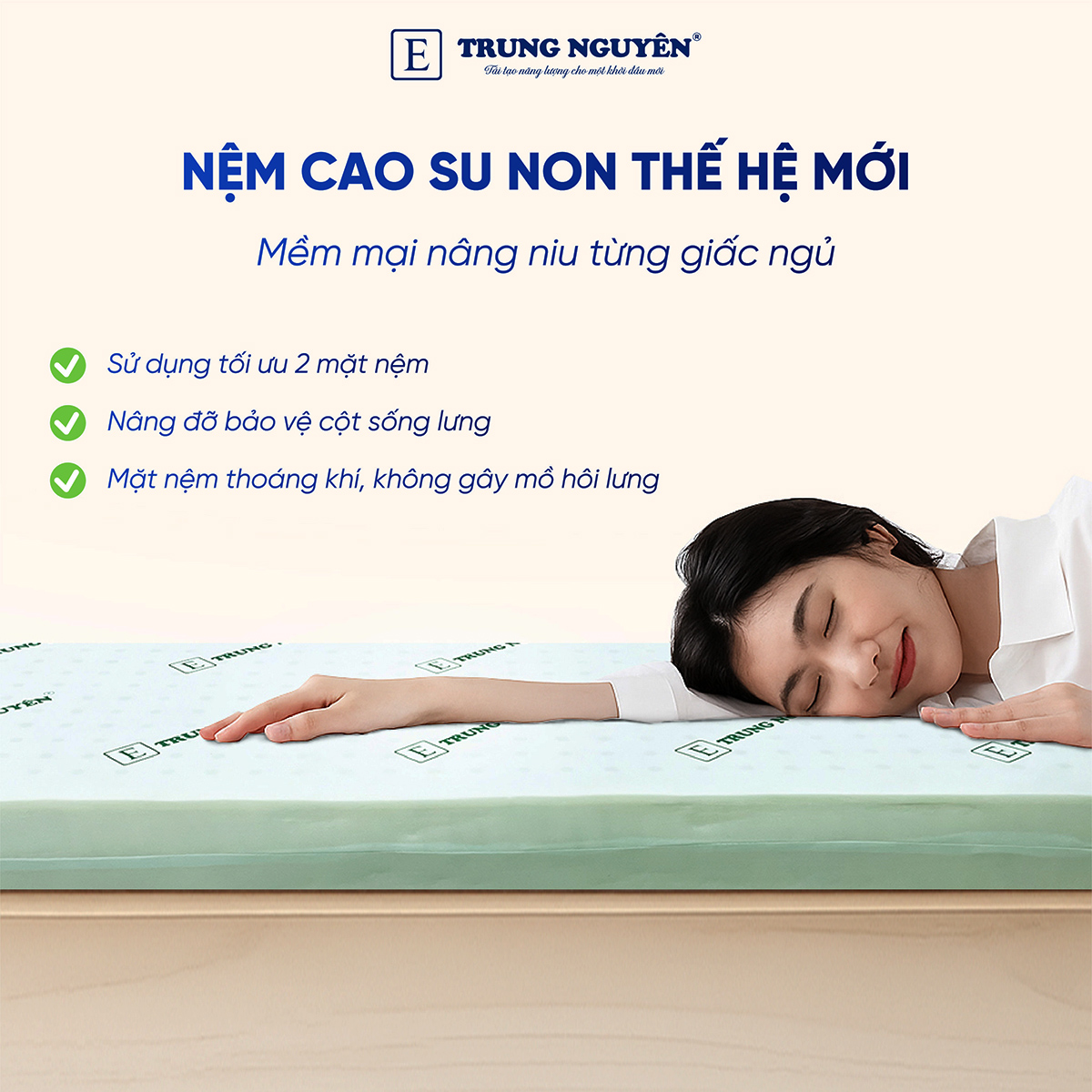 Nệm cao su non thế hệ mới Nệm cao su non thế hệ mới