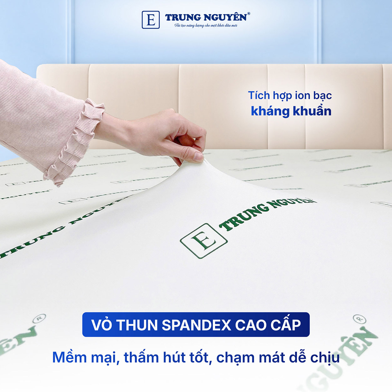 Dòng nệm này có thiết kế 2 mặt thoáng khí tốt Dòng nệm này có thiết kế 2 mặt thoáng khí tốt