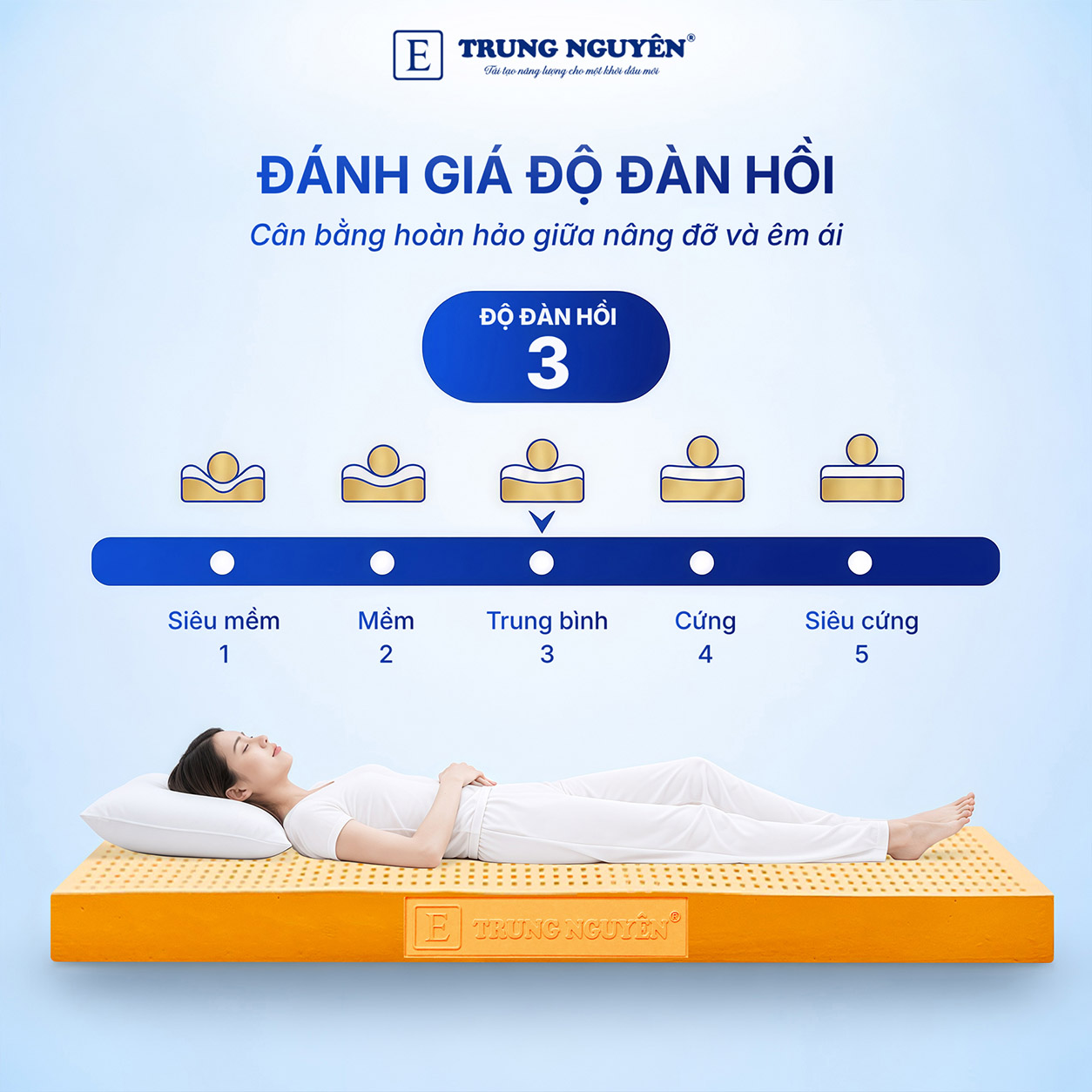 Độ đàn hồi vượt trội giúp nâng đỡ cơ thể tốt Độ đàn hồi vượt trội giúp nâng đỡ cơ thể tốt
