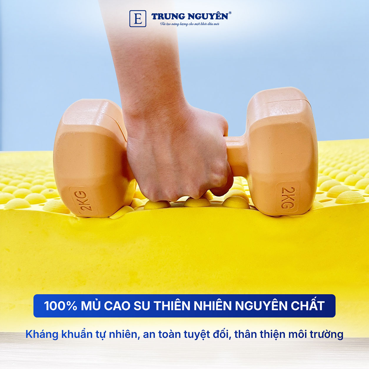 Chất liệu 100% mủ cao su thiên nhiên lành tính Chất liệu 100% mủ cao su thiên nhiên lành tính