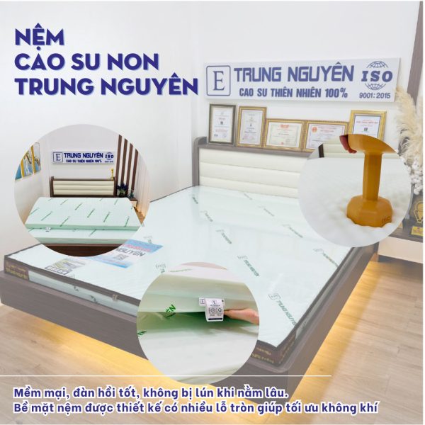 nệm cho phòng trọ cao su non trung nguyên