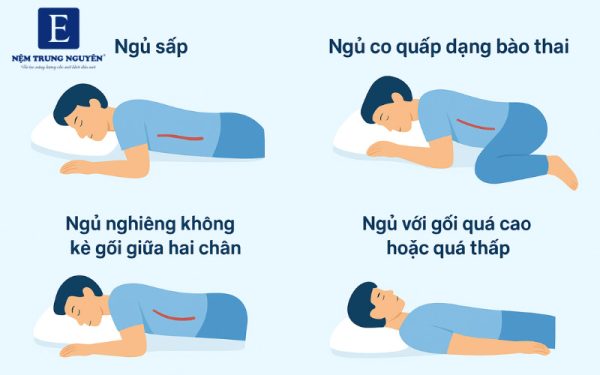 Các kiểu ngủ sai tư thế thường gặp