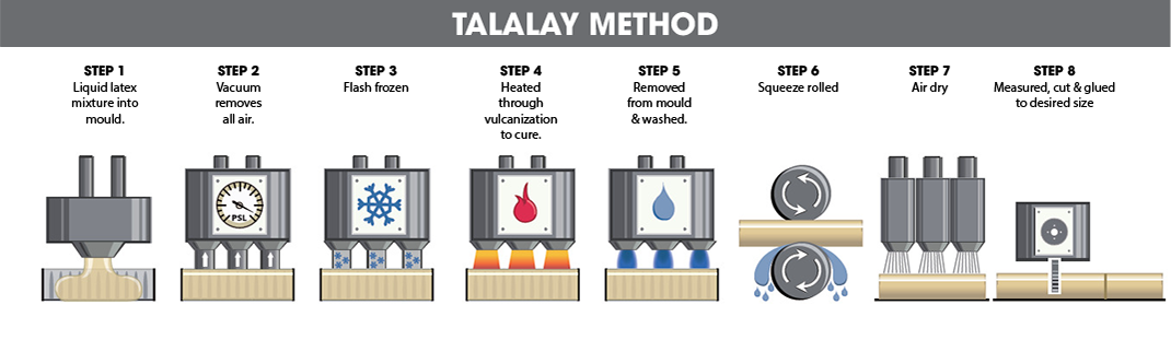Quy trình sản xuất cao su Talalay