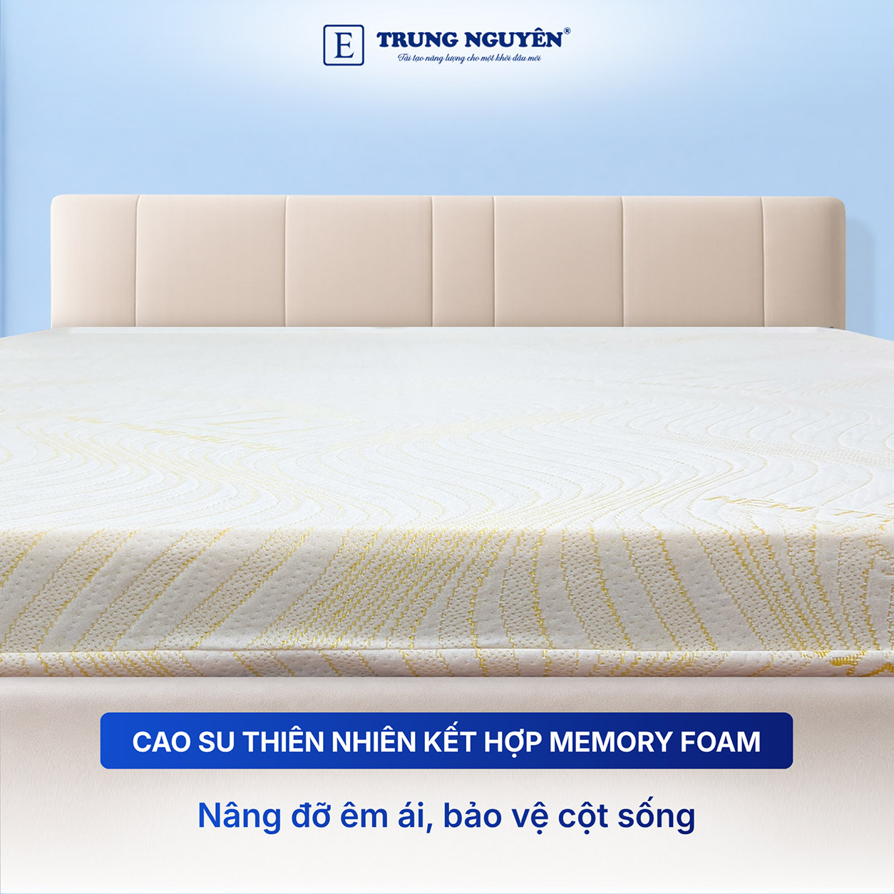 Nệm được làm từ cao su thiên nhiên kết hợp Memory Foam Nệm được làm từ cao su thiên nhiên kết hợp Memory Foam