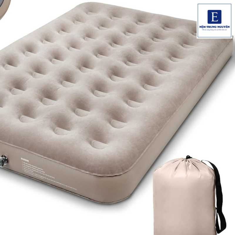 Một chiếc nệm hơi sẽ gồm lớp vỏ ngoài, hệ thống khoang chứa khí và van bơm – xả khí