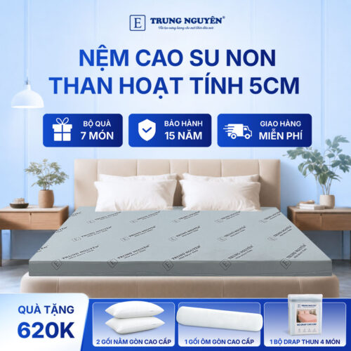 Nệm cao su non hoạt tính 5cm Trung Nguyên 1