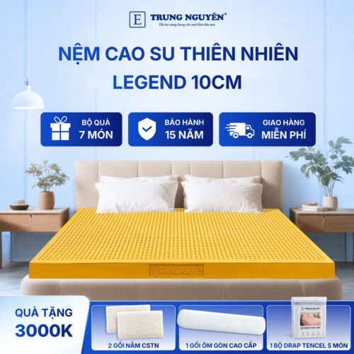 Nệm cao su thiên nhiên Trung Nguyên legend 10cm 60
