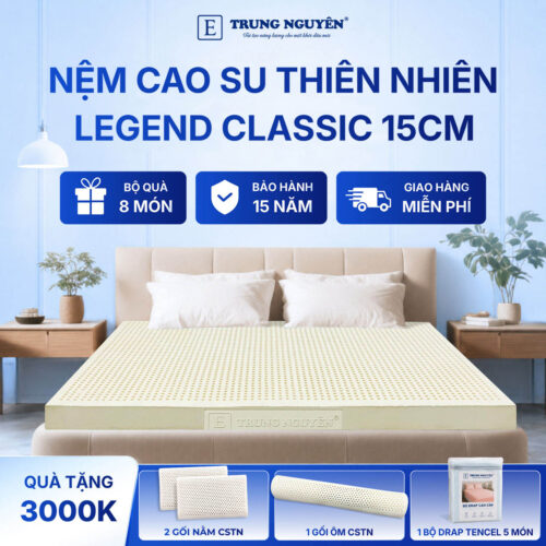 Nệm Cao Su Thiên Nhiên Trung Nguyên Legend Classic 15cm