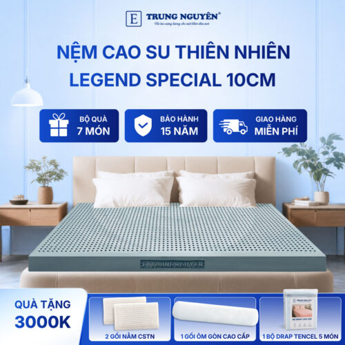 Nệm cao su thiên nhiên Trung Nguyên legend special 10cm 60