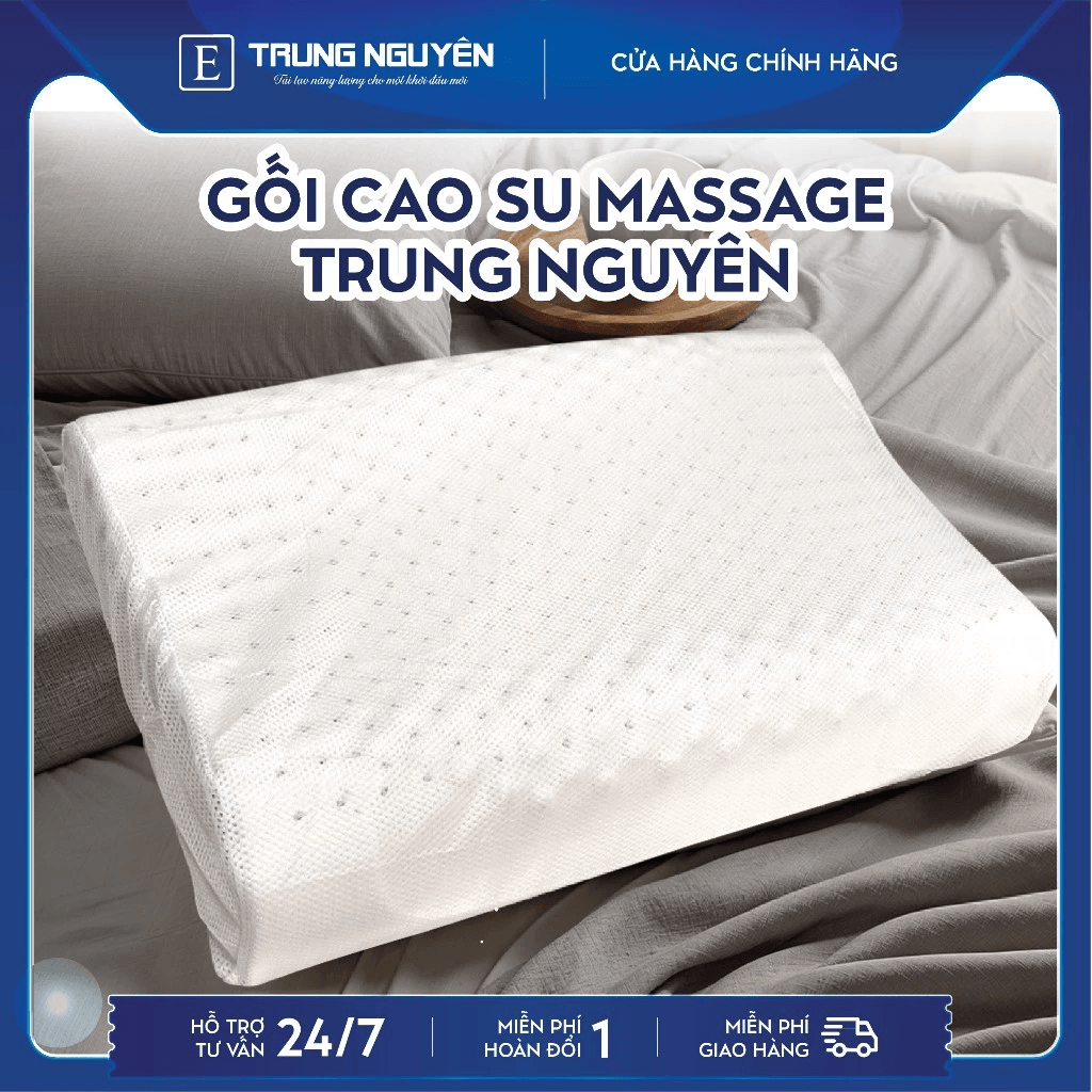 Gối massage cao su thiên nhiên Trung Nguyên