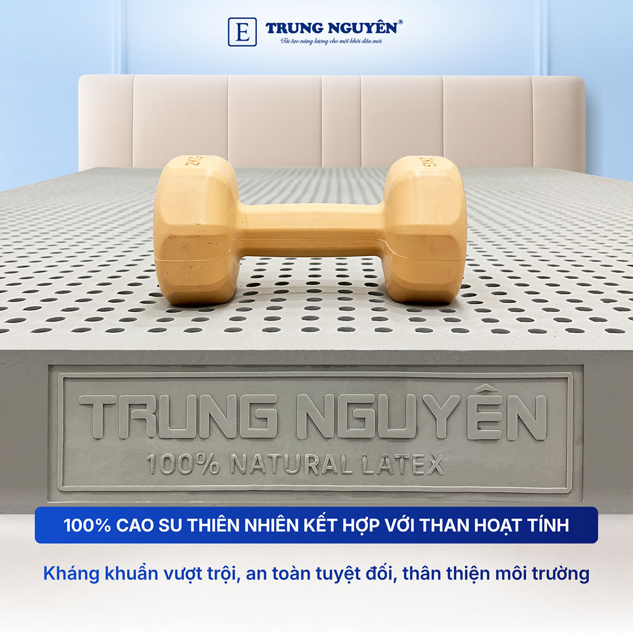 Nệm cao su thiên nhiên Trung Nguyên Than hoạt tính