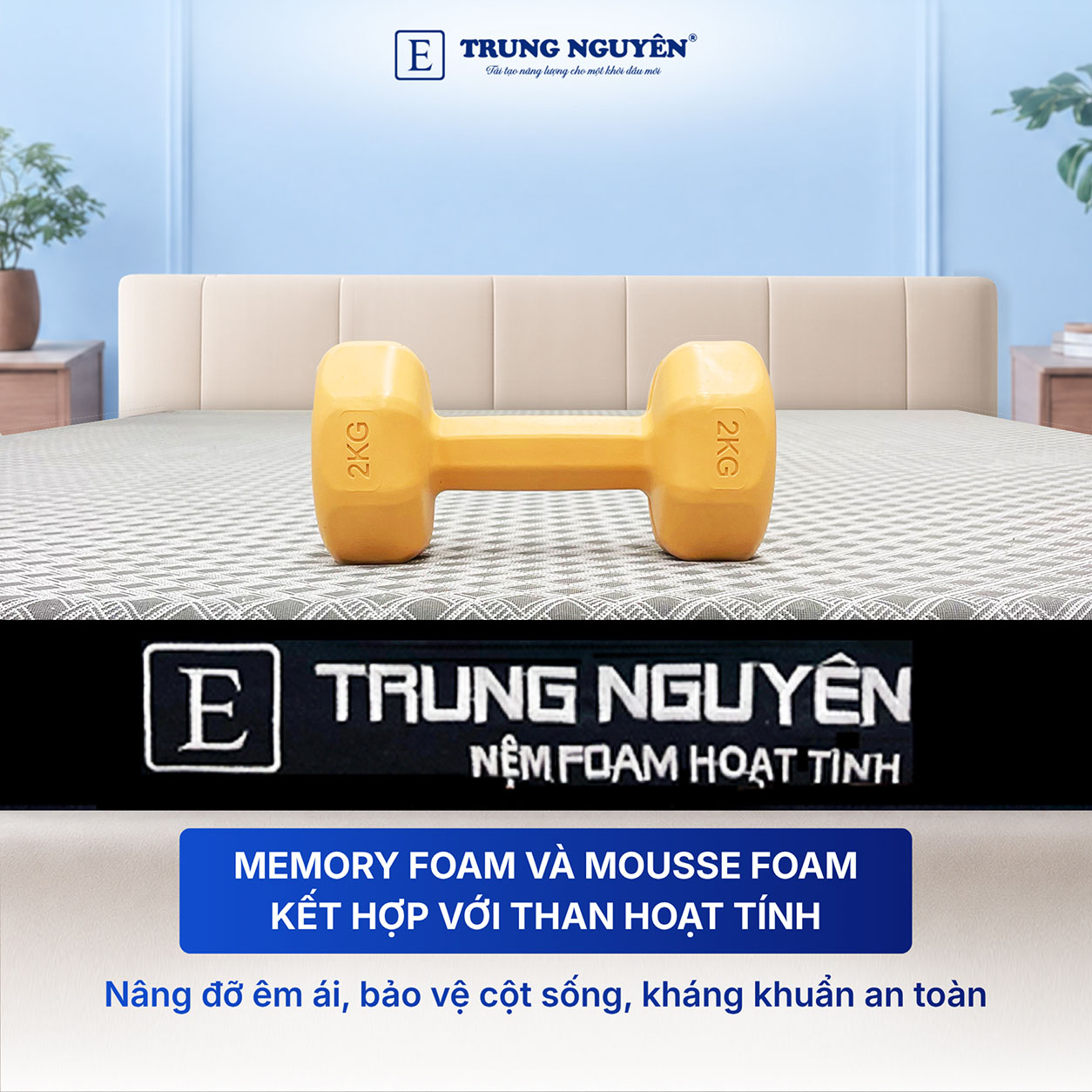 Nệm Foam Hoạt Tính Trung Nguyên
