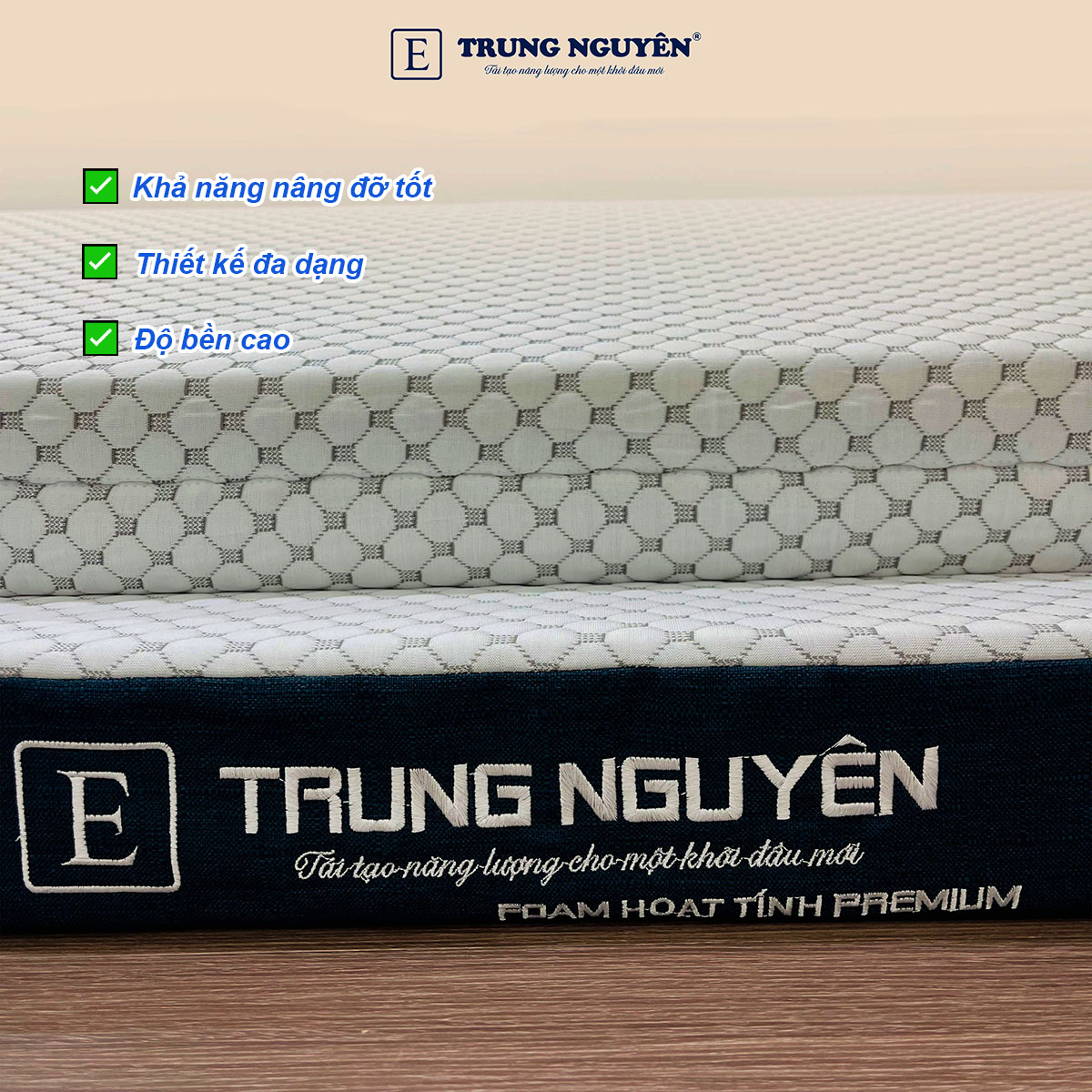 Nệm Foam được sản xuất từ chất liệu Foam êm ái, dễ chịu