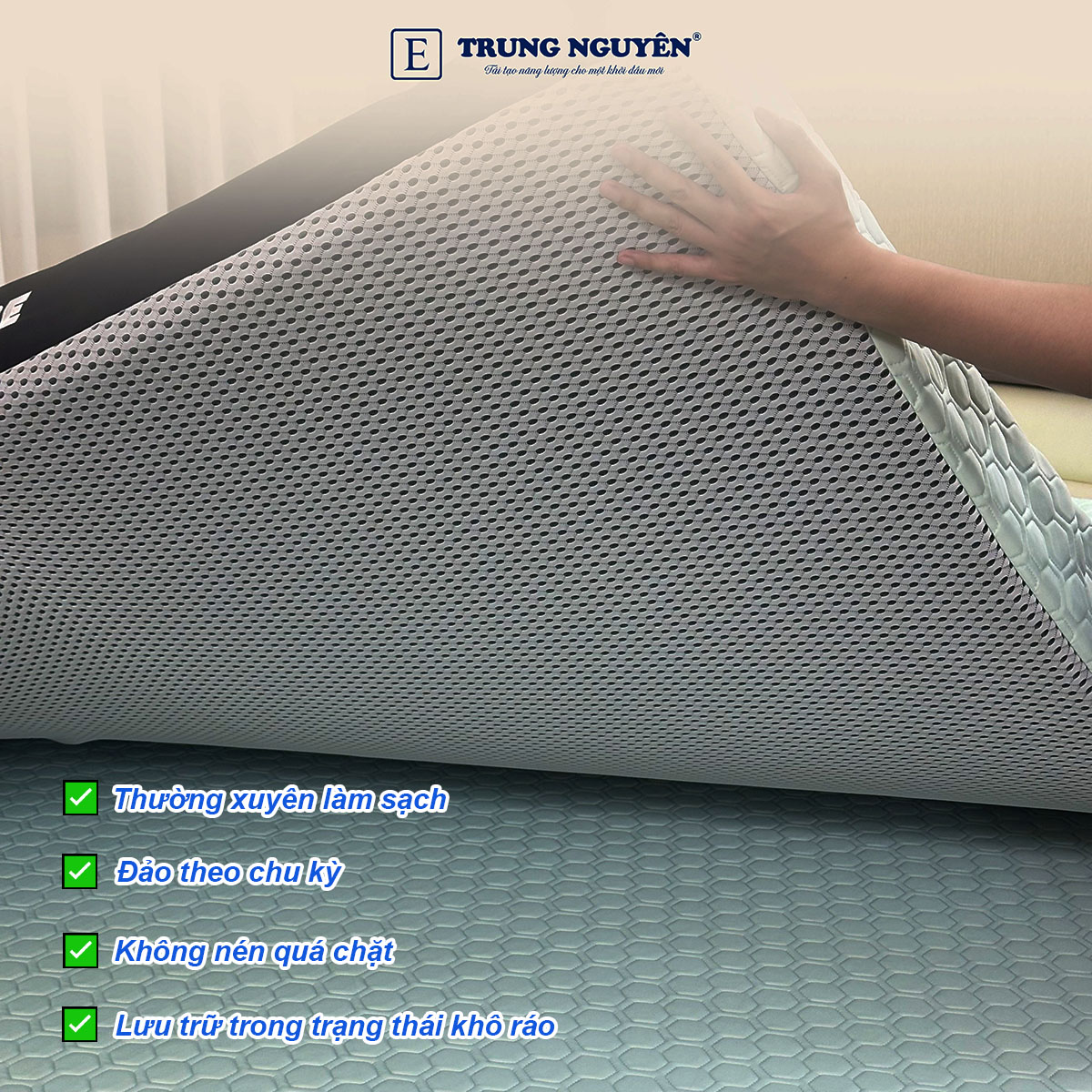 Bảo quản nệm đúng cách sẽ giúp tấm nệm của bạn có tuổi thọ cao