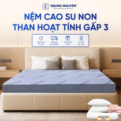 Nệm Cao Su Non Hoạt Tính Trung Nguyên gấp 3