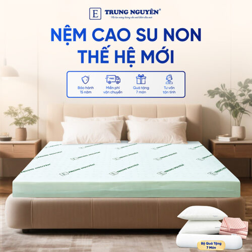 Nệm Cao Su Non Trung Nguyên 1m2 x 2m Nguyên Tấm