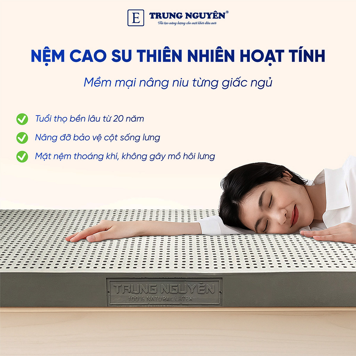 Nệm cao su thiên nhiên Duke Trung Nguyên