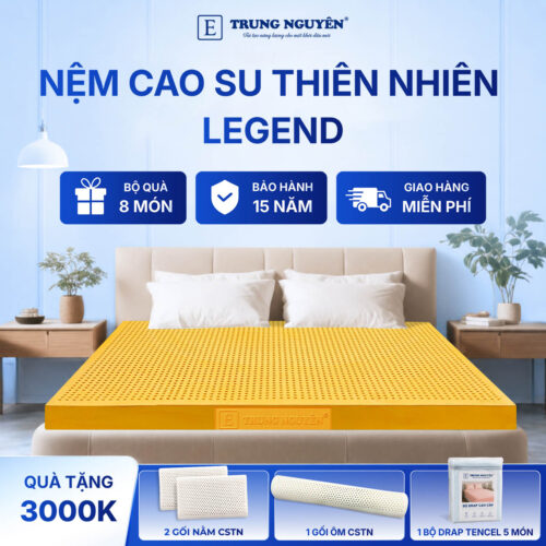 Nệm Cao Su Thiên Nhiên Trung Nguyên Legend