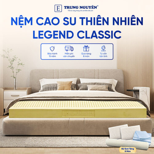 Nệm Cao Su Thiên Nhiên Trung Nguyên Legend Classic 1m6 x 2m