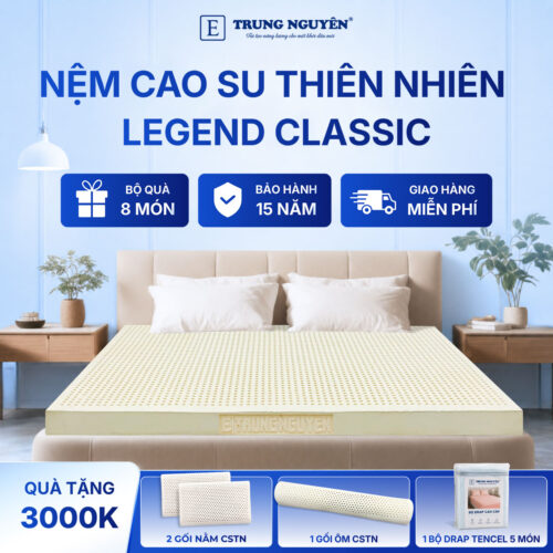 Nệm cao su thiên nhiên Trung Nguyên legend classic 60
