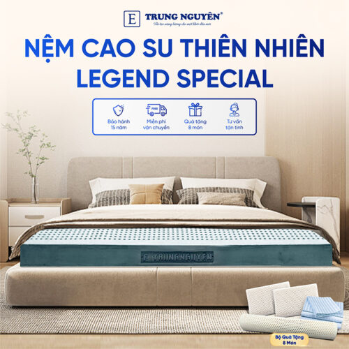 Nệm Cao Su Thiên Nhiên Trung Nguyên Legend Special 1m6 x 2m