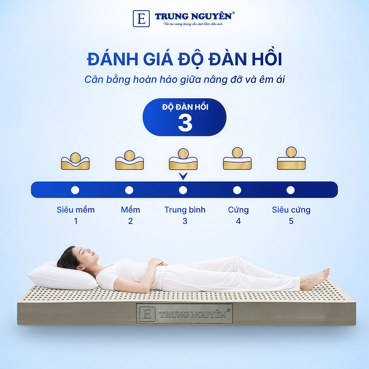 Cảm giác nằm dễ chịu, nâng đỡ trọn vẹn cơ thể Cảm giác nằm dễ chịu, nâng đỡ trọn vẹn cơ thể