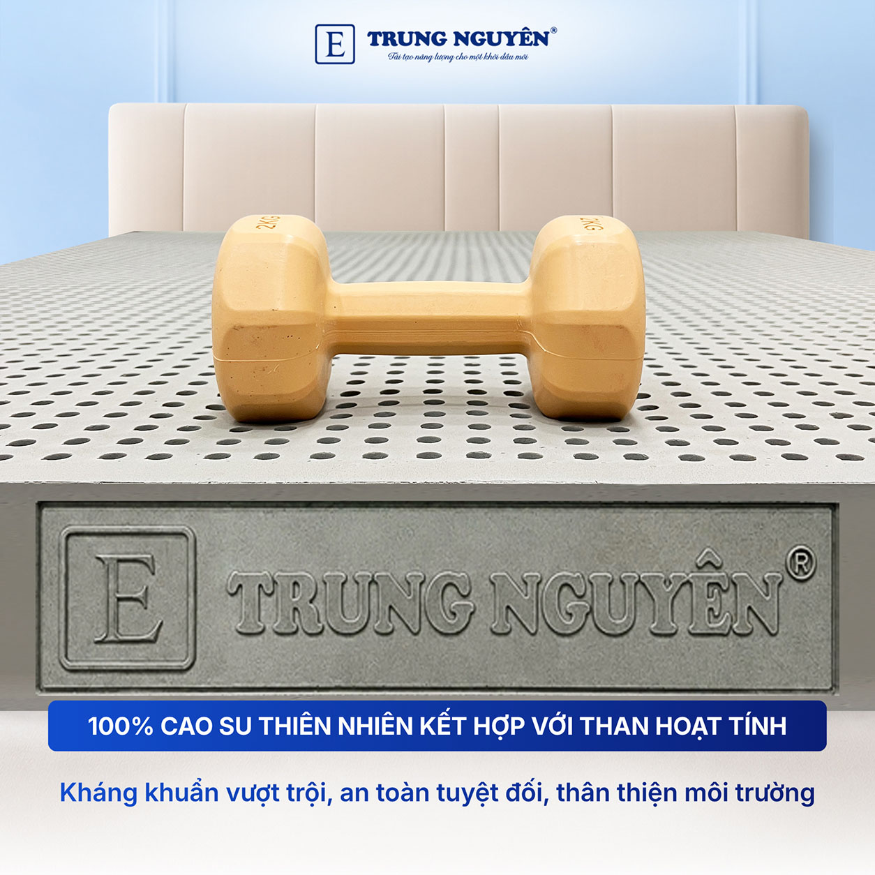 Chất liệu 100% cao su thiên nhiên kết hợp với than hoạt tính Chất liệu 100% cao su thiên nhiên kết hợp với than hoạt tính