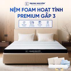 Nệm Foam Hoạt Tính Premium Trung Nguyên Gấp 3
