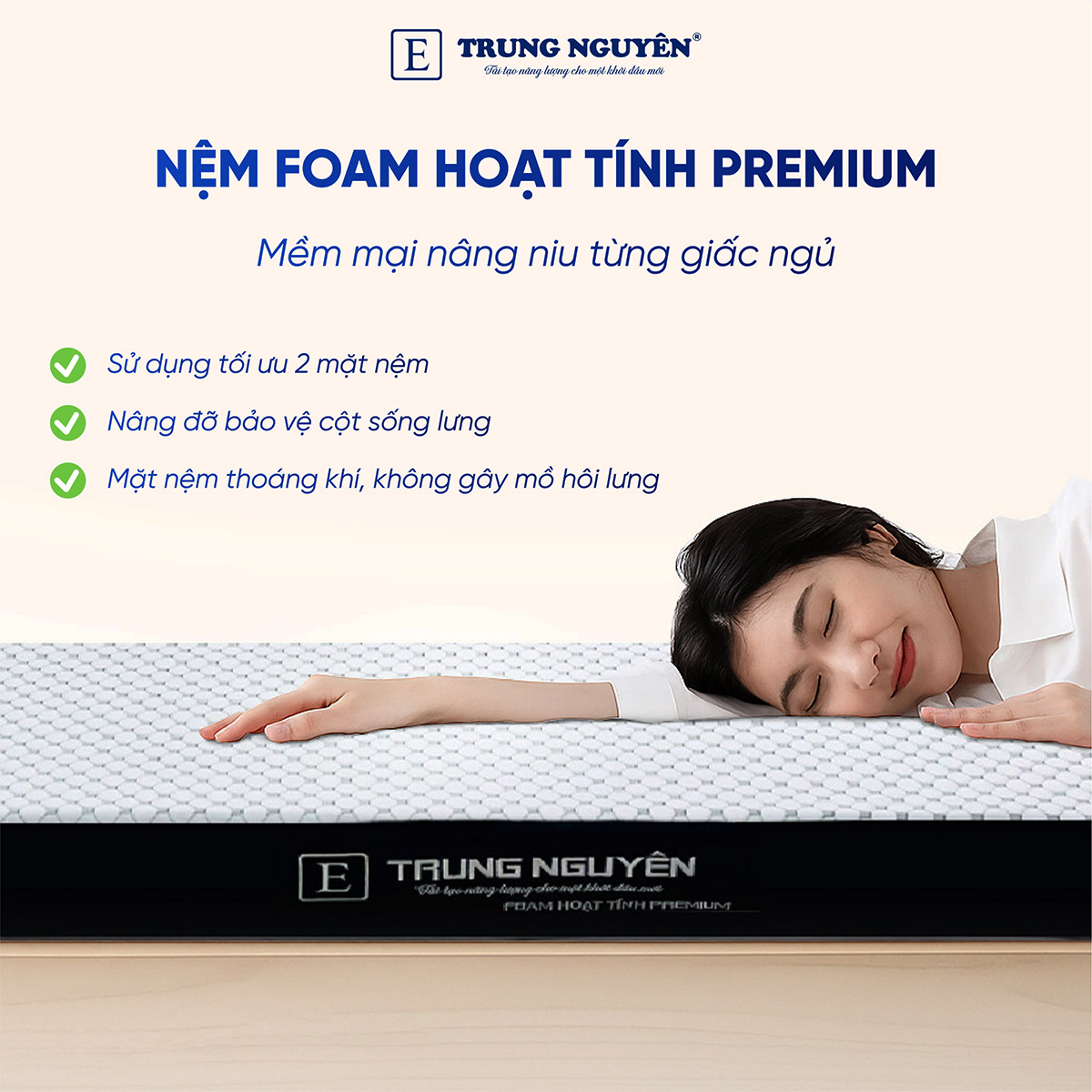 Nệm Foam hoạt tính Premium Nệm Foam hoạt tính Premium