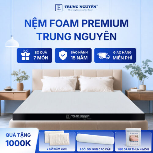 Nệm foam premium Trung Nguyên 1.1