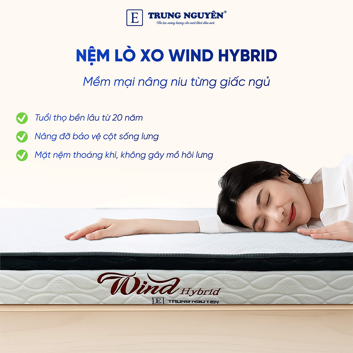 Đệm lò xo Wind Hybrid Đệm lò xo Wind Hybrid