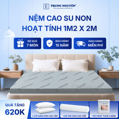 Nệm Cao Su Non Hoạt Tính Trung Nguyên 1m2 x 2m