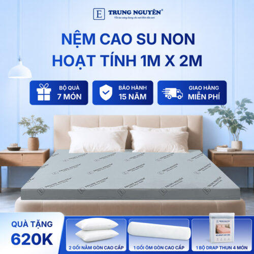 Nệm Cao Su Non Hoạt Tính Trung Nguyên 1m x 2m