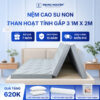 Nệm cao su non hoạt tính Trung Nguyên gấp 3 1m x 2m 1.1