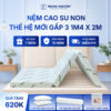 Nệm cao su non Trung Nguyên gấp 3 1m4 x 2m 1.1