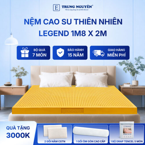 Nệm cao su thiên nhiên Trung Nguyên legend 1m8x2m 60