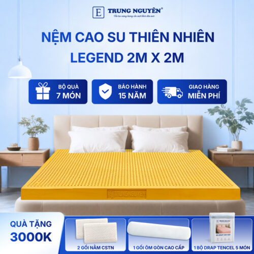 Nệm cao su thiên nhiên Trung Nguyên legend 2m x 2m 60