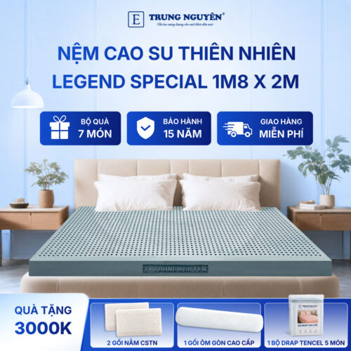 Nệm cao su thiên nhiên Trung Nguyên legend special 1m8x2m 60