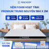 Nệm foam hoạt tính premium Trung Nguyên 1m4 x 2m 50