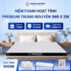 Nệm foam hoạt tính premium Trung Nguyên 1m6 x 2m 50