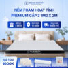 Nệm foam hoạt tính premium Trung Nguyên gấp 3 1m2 x 2m 50