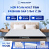 Nệm foam hoạt tính premium Trung Nguyên gấp 3 1m4 x 2m 60