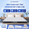 Nệm foam hoạt tính premium Trung Nguyên gấp 3 1m6 x 2m 60