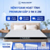 Nệm foam hoạt tính premium Trung Nguyên gấp 3 1m x 2m 50