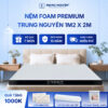 Nệm foam premium Trung Nguyên 1m2 x 2m 60