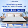 Nệm foam premium Trung Nguyên gấp 3 1m8 x 2m 60