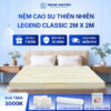 Nệm cao su thiên nhiên Trung Nguyên legend classic 2m x 2m 60