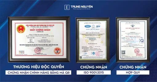 Chứng nhận chất lượng của Nệm Trung Nguyên