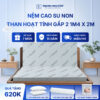 Nệm cao su non hoạt tính Trung Nguyên gấp 2 1m4 x 2m 1.1