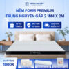 Nệm foam premium Trung Nguyên gấp 2 1m4 x 2m 60